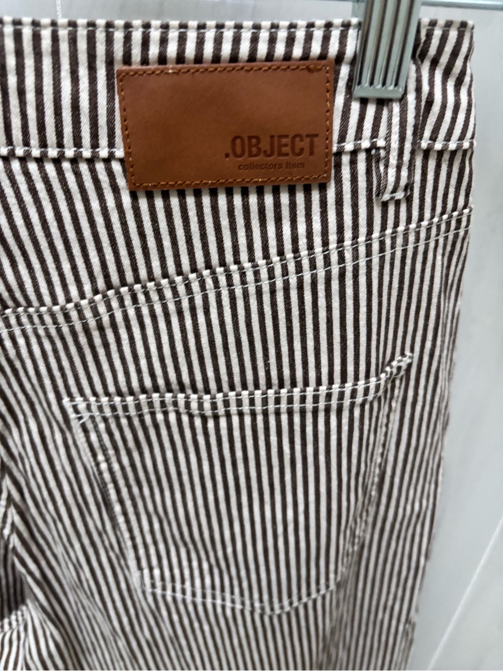 Men’s Brown & White Striped Casual Pants